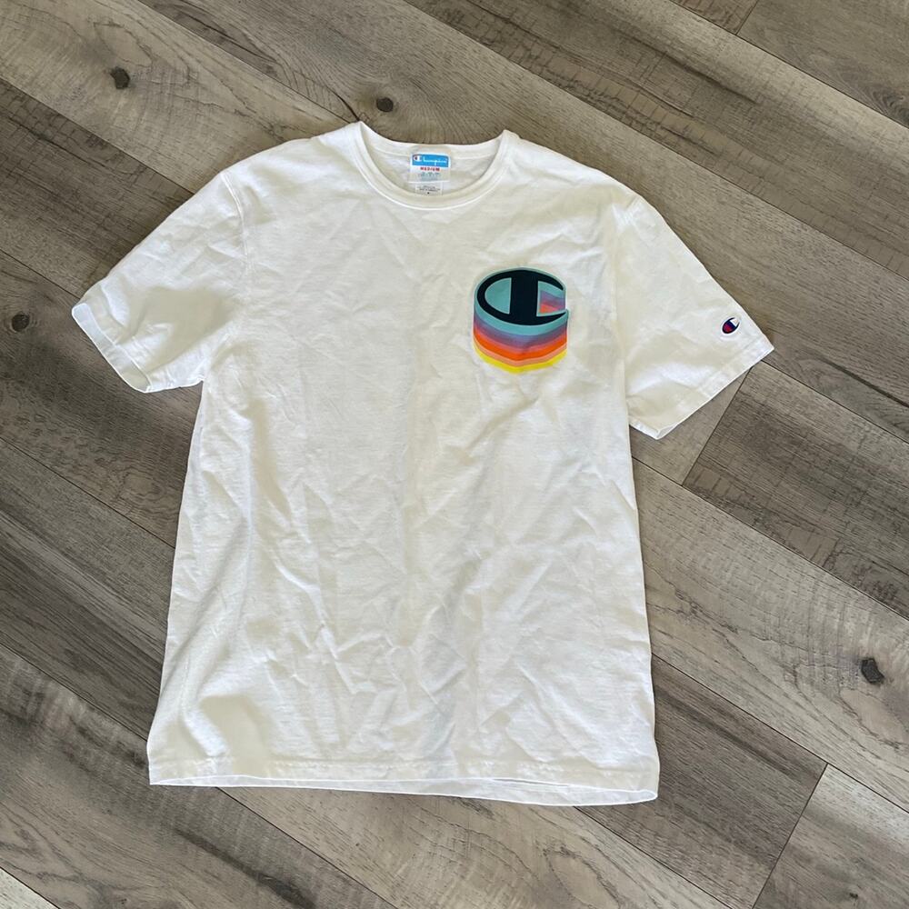 Vintage champion with multi color‎ logo size medium